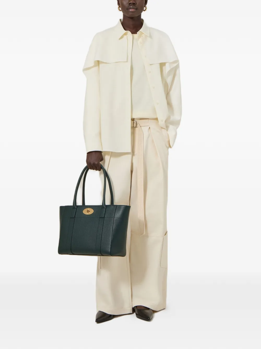 Mulberry Shopper met handvatten - Groen