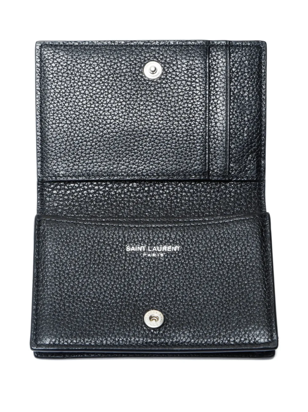 Saint Laurent Pre-Owned 2020s logo-debossed cardholder - ブラック