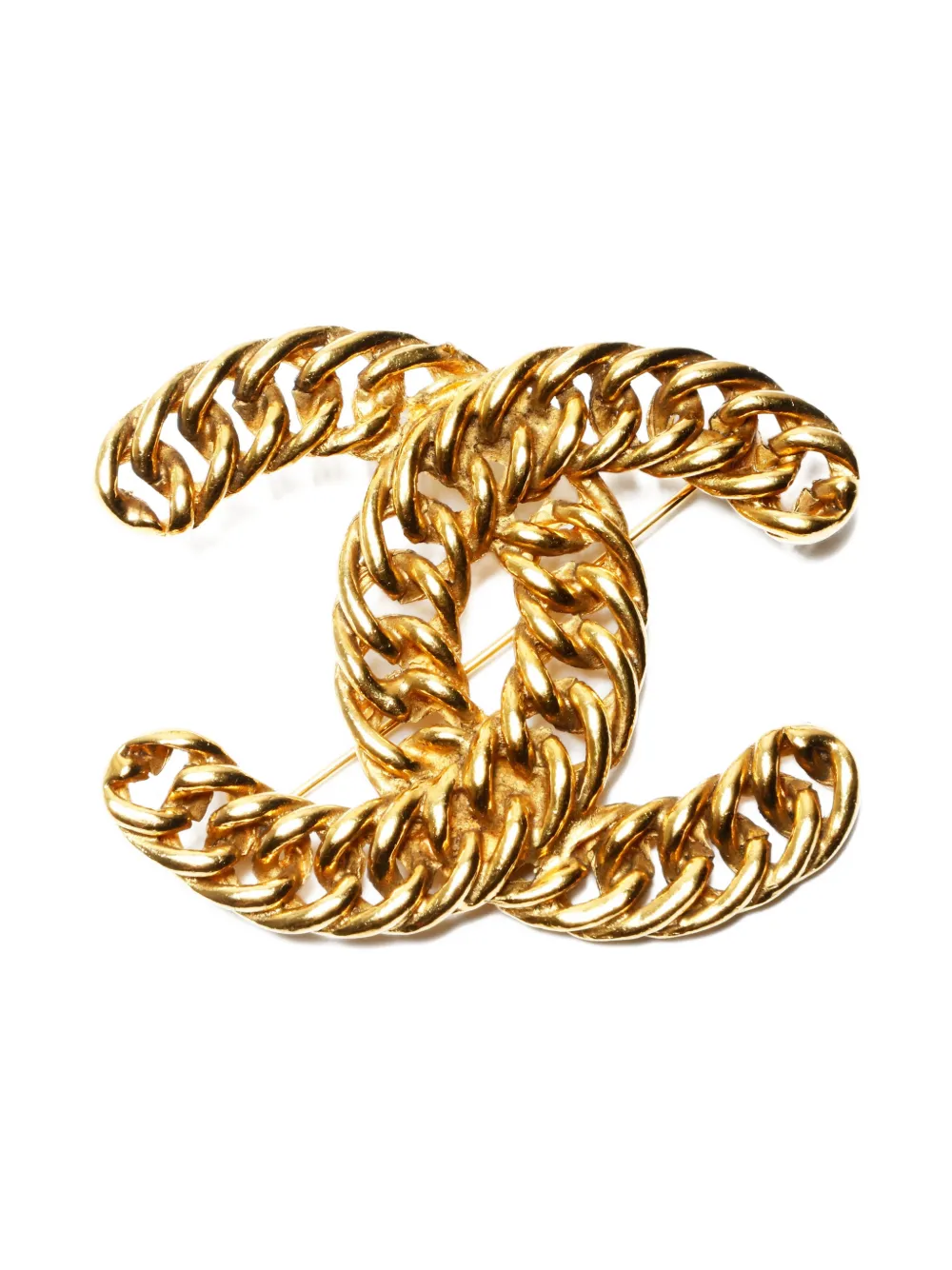 CHANEL Pre-Owned 1970-1990 CC brooch - Oro