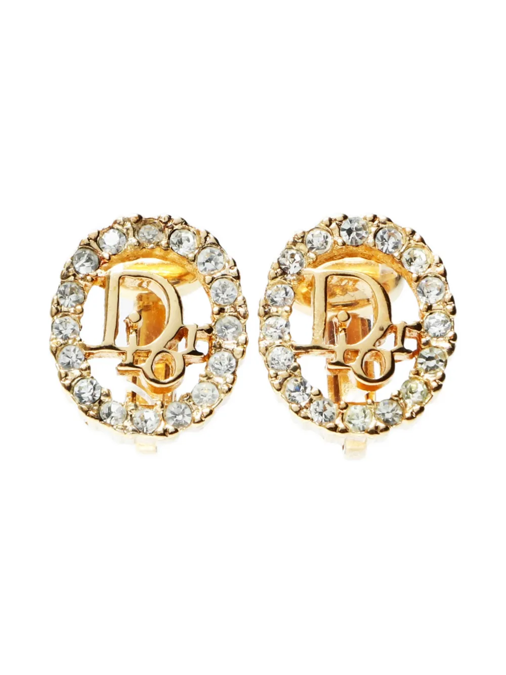 Christian Dior Pre-Owned 1980-2000s rhinestone-embellished logo Christian Dior Pre-Owned 1980-2000s rhinestone-embellished logo