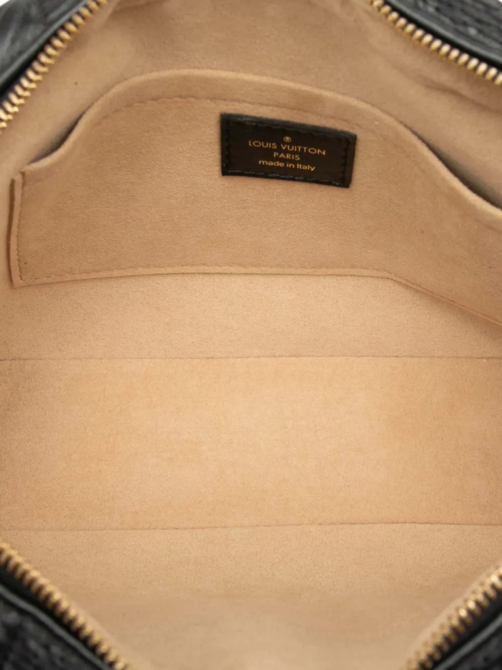 Pre-owned Louis Vuitton 2021-2025 Damier Quilt Lambskin Troca Mm Satchel In Black