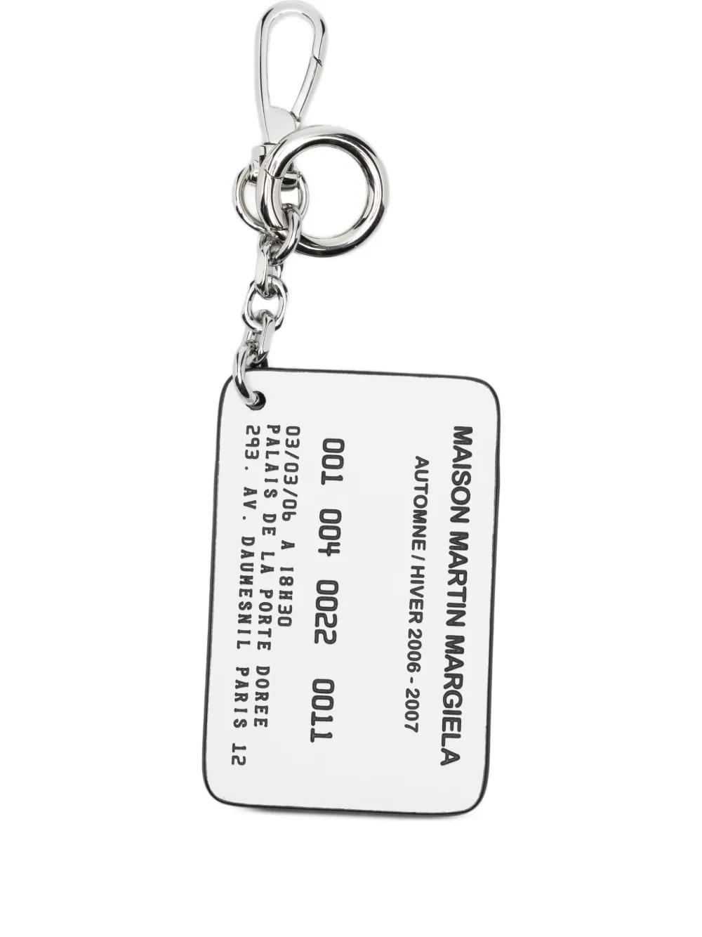 Maison Margiela Keyring Case Rectangular Shape Engraved Surface In Multi