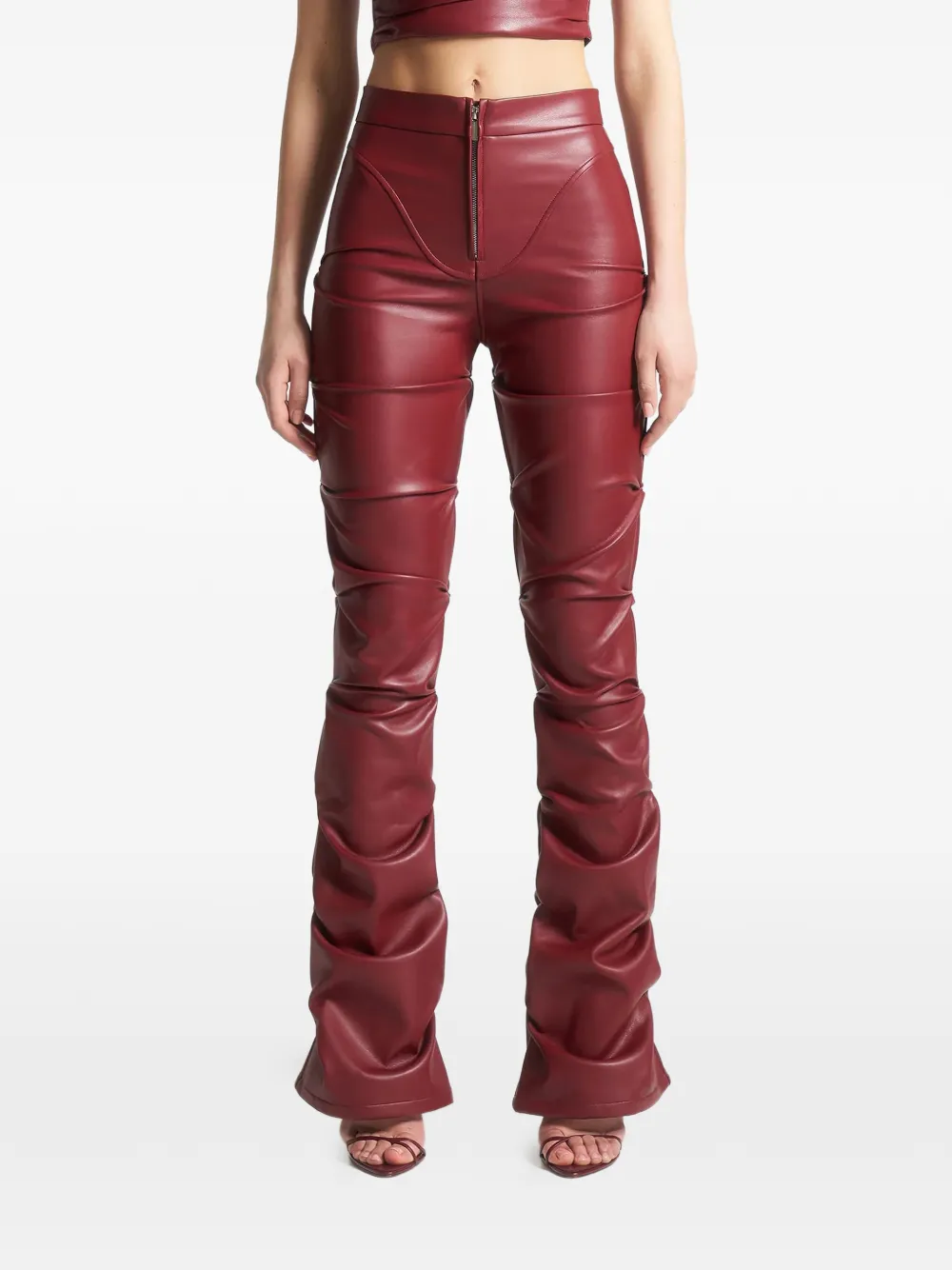 Manière De Voir Caroline tacked front-zip trousers | rojo | Image 1