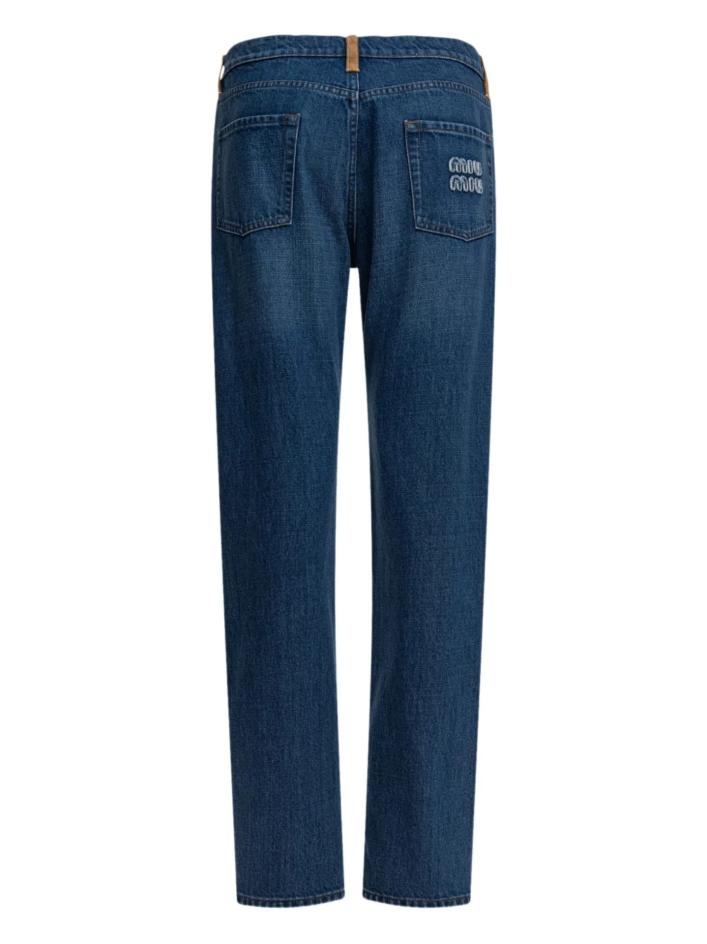 Miu Miu log-detail jeans | Blue | Image 1