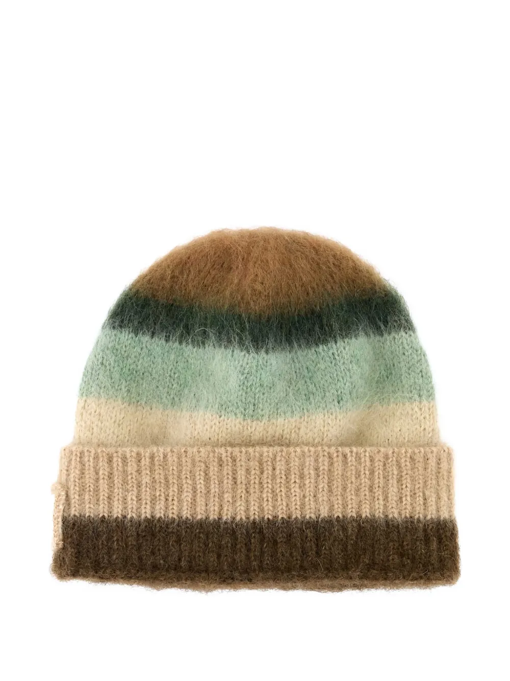 Miu Miu logo-patch beanie hat - Bruin
