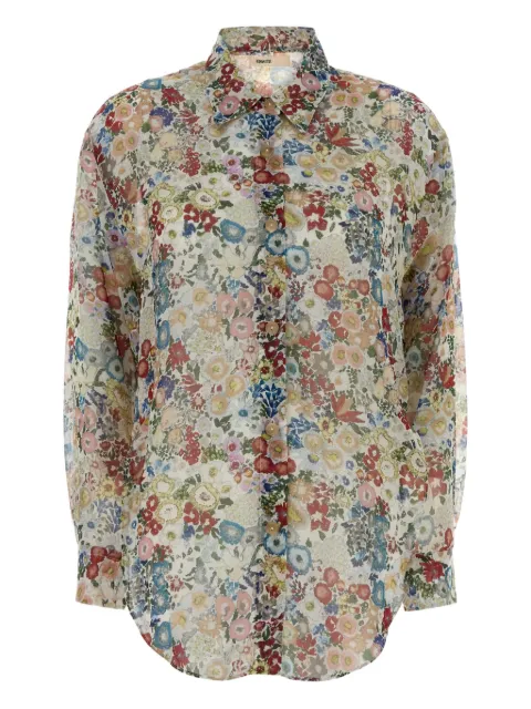 KHAITE Seidenhemd mit Blumenmuster