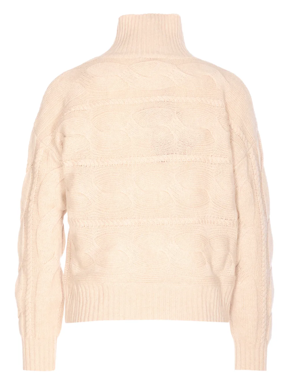 Max Mara Vodka High-neck Long-sleeves Sweater In Neutral