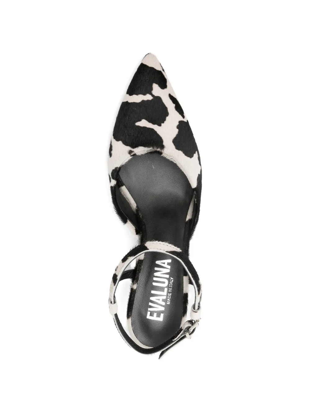 Evaluna Pumps met dierenprint en enkelbandje Zwart