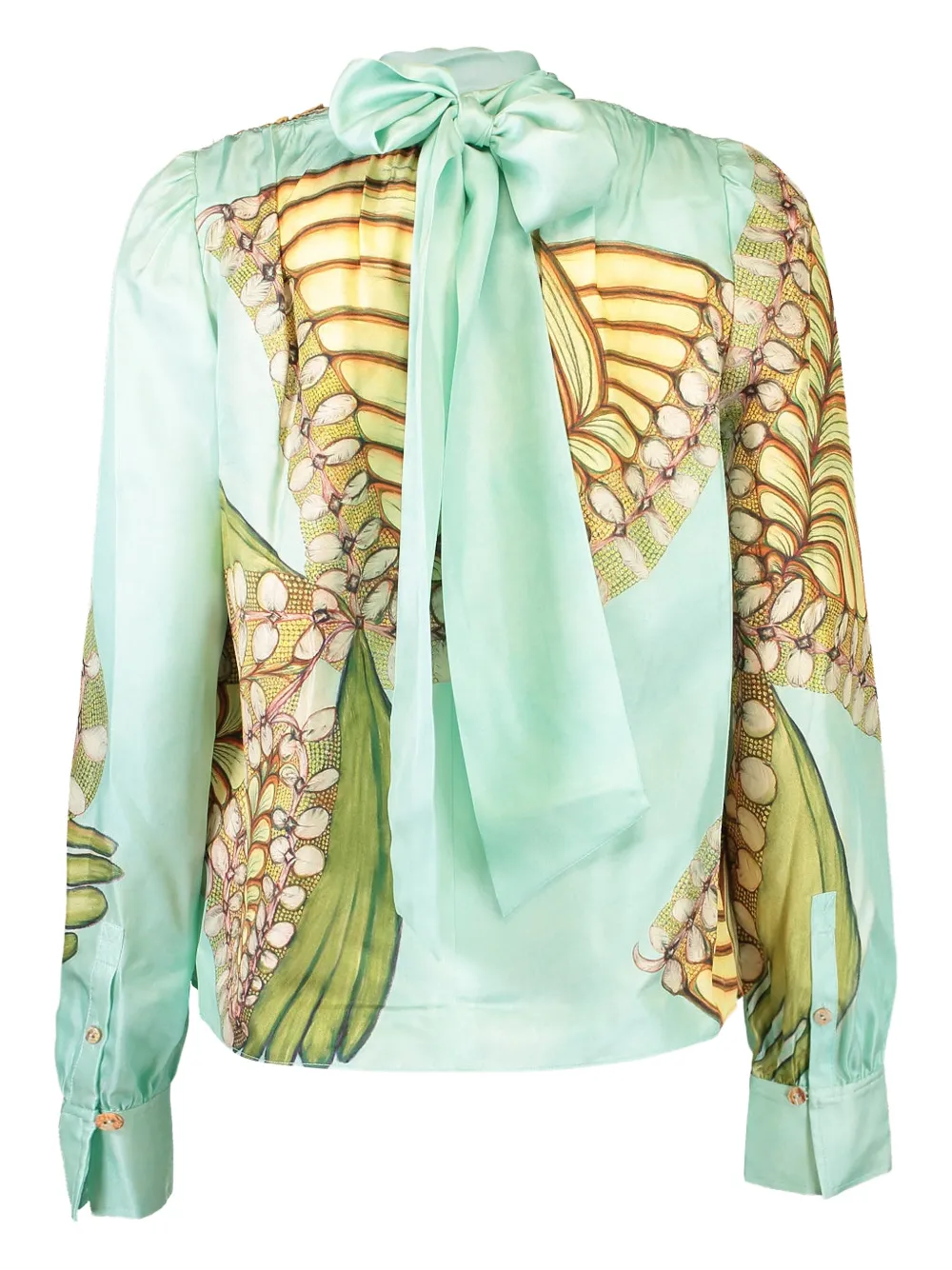Ulla Johnson Tie-neck Ornament Blouse In Green