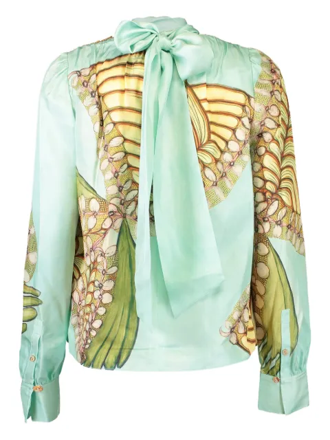 Ulla Johnson tie-neck ornament blouse