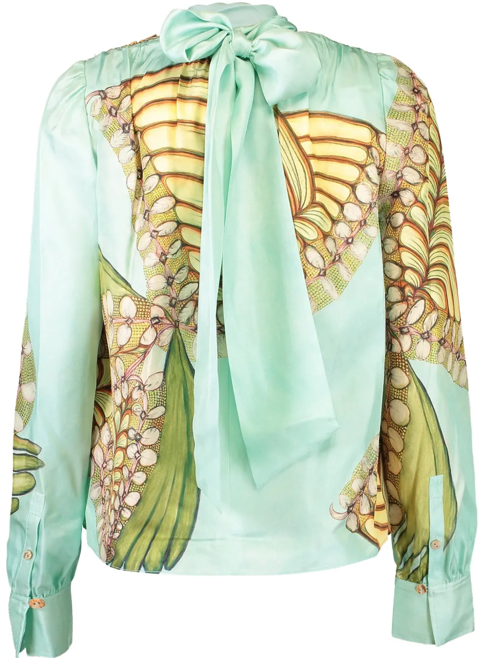 Ulla Johnson Tie-neck Ornament Blouse In Blue
