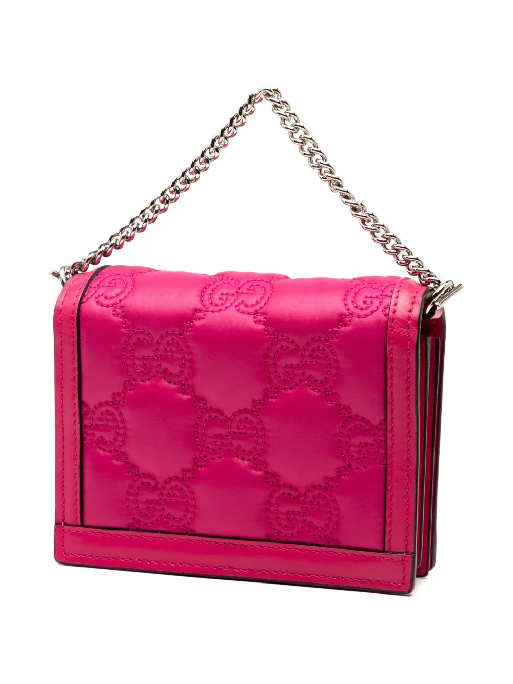 GUCCI Pre-owned 2000-2015 Mini Gg Embossed Leather Satchel In Pink