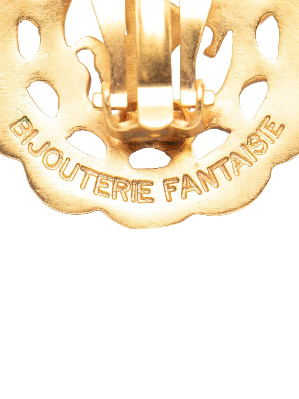 HERMES Pre-owned 20th Century Gold Plated Bijouterie Fantaisie Clip On Earrings Costume Earrings