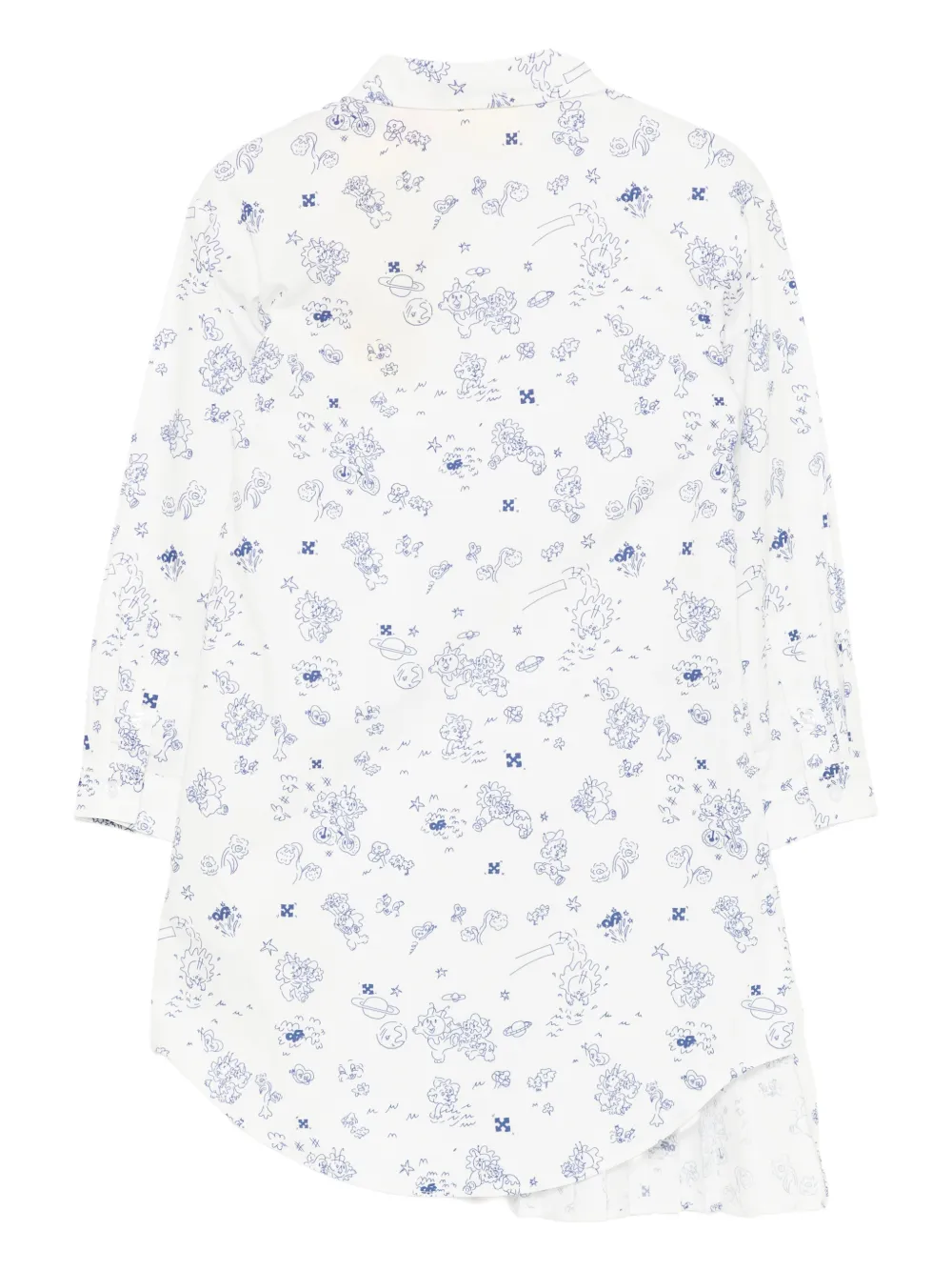 Off-White Kids Jurk met print Wit