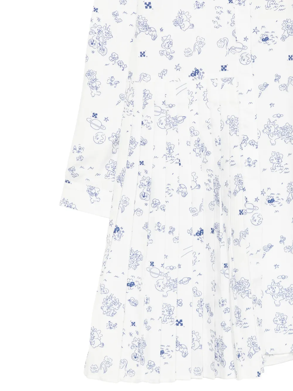 Off-White Kids Jurk met print Wit