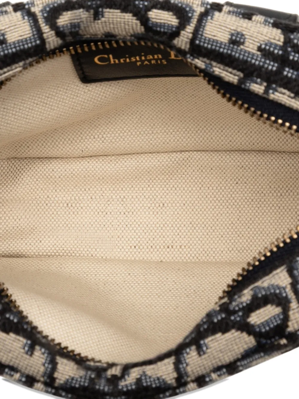 Pre-owned Dior 2020 Oblique Canvas Pouch Belt Bag In Blue