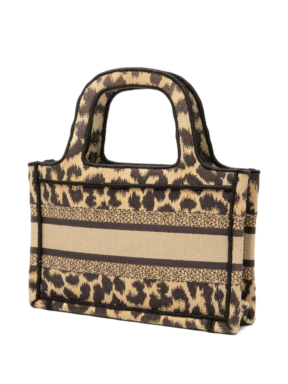 Christian Dior Pre-Owned 2021 Mizza Mini Embroidered Canvas Leopard Book tote bag | Pre-Owned | Image 2