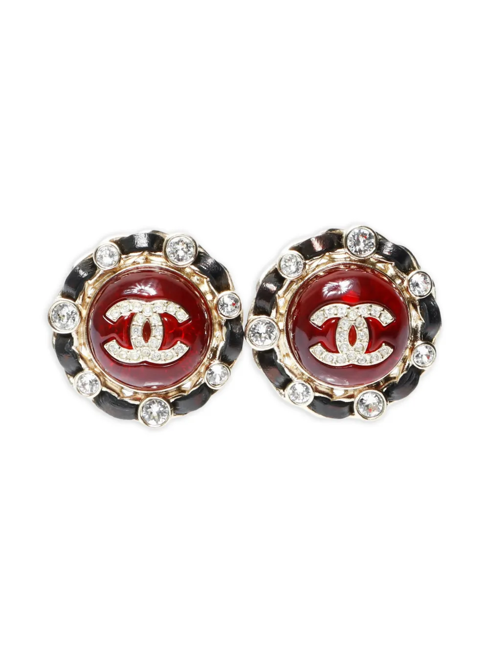 CHANEL Pre-Owned 2021 CC earrings - Rosso