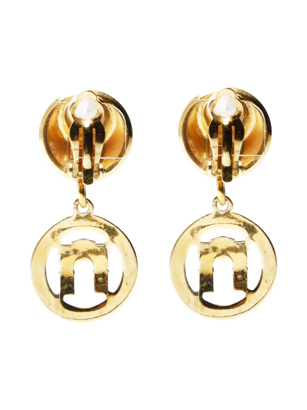 CELINE Pre-owned 1980-1990 Triumphal Arch Clip-on Earrings In Gold
