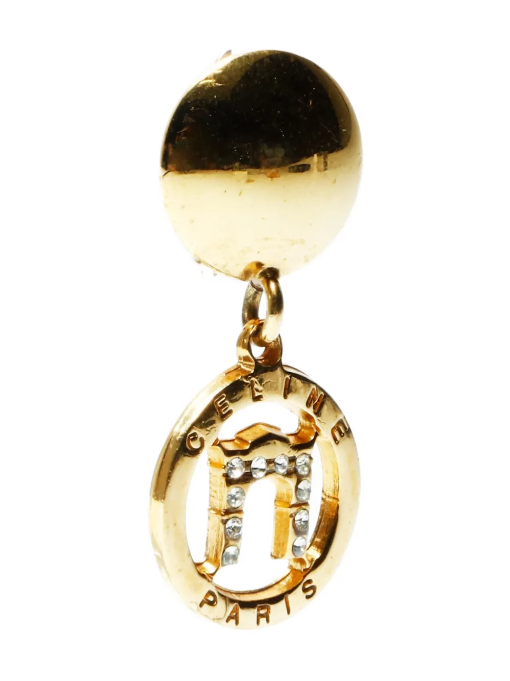 CELINE Pre-owned 1980-1990 Triumphal Arch Clip-on Earrings In Gold
