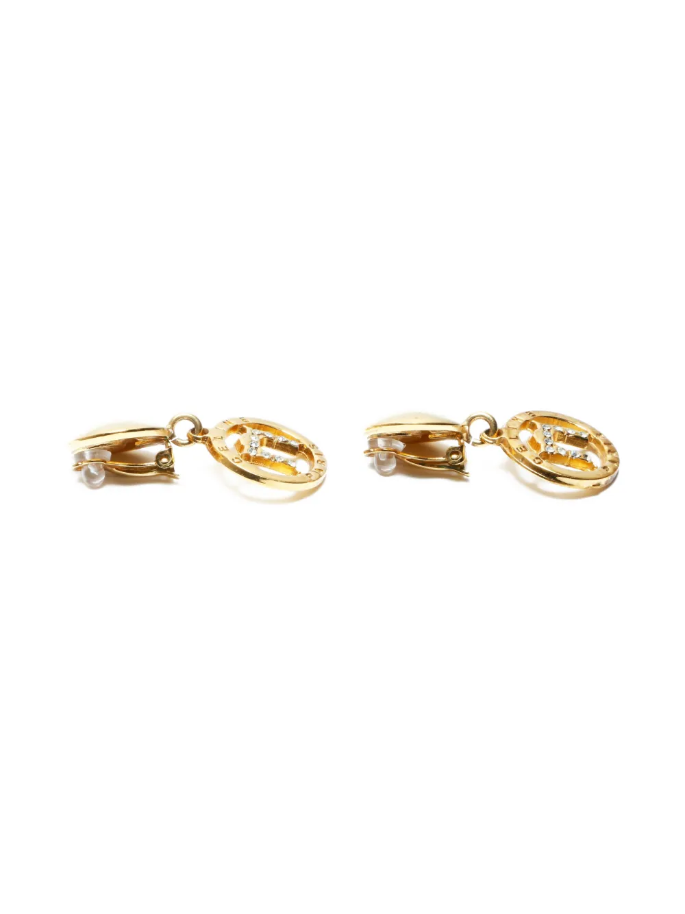 CELINE Pre-owned 1980-1990 Triumphal Arch Clip-on Earrings In Gold