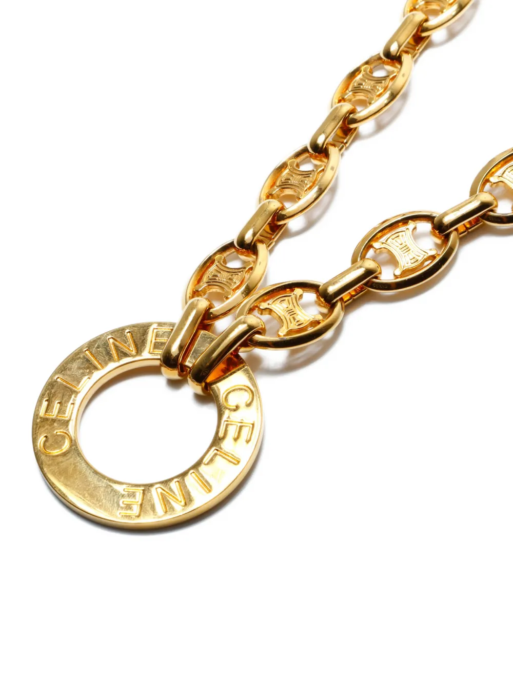 CELINE Pre-owned 1980-1990s Triomphe Chain Belt In Gold