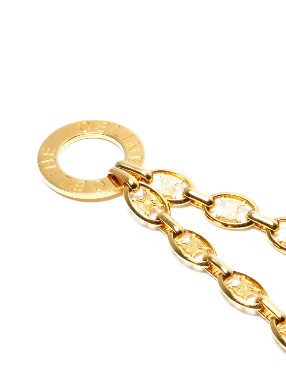 CELINE Pre-owned 1980-1990s Triomphe Chain Belt In Gold