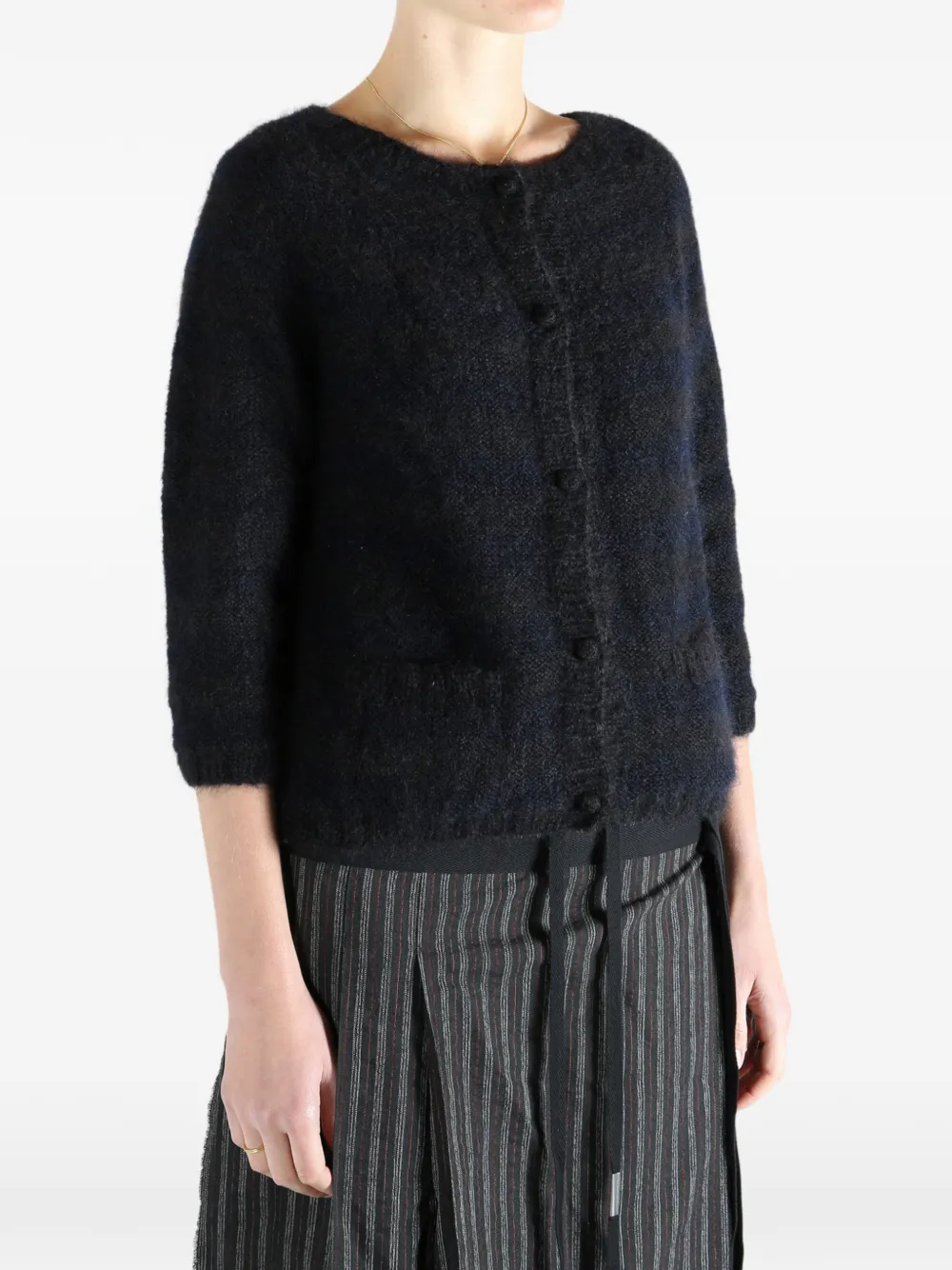 Daniela Gregis Round-neck Button-up Cardigan In Multi