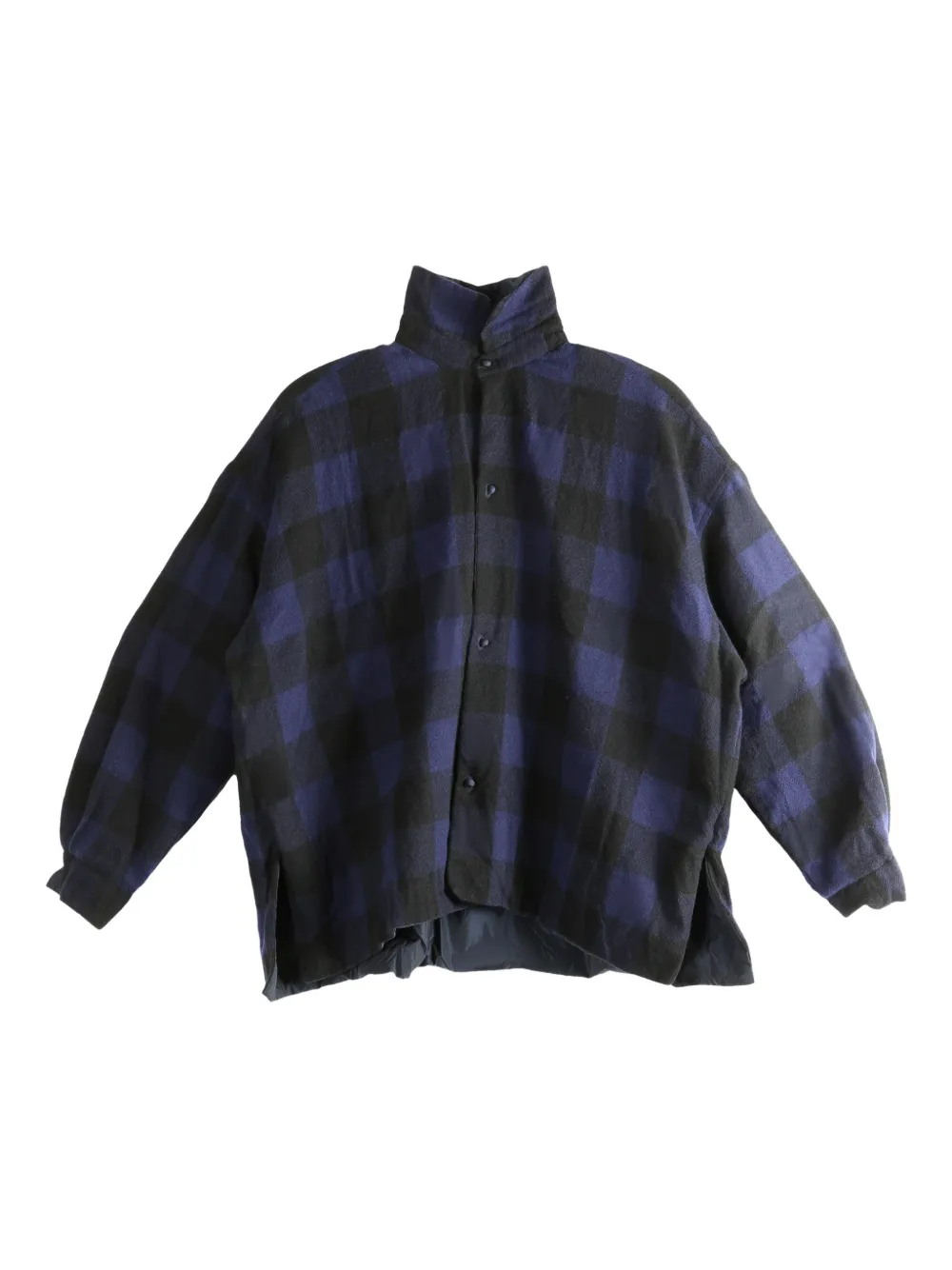Daniela Gregis check-pattern high-neck shirt | Blue | Image 1