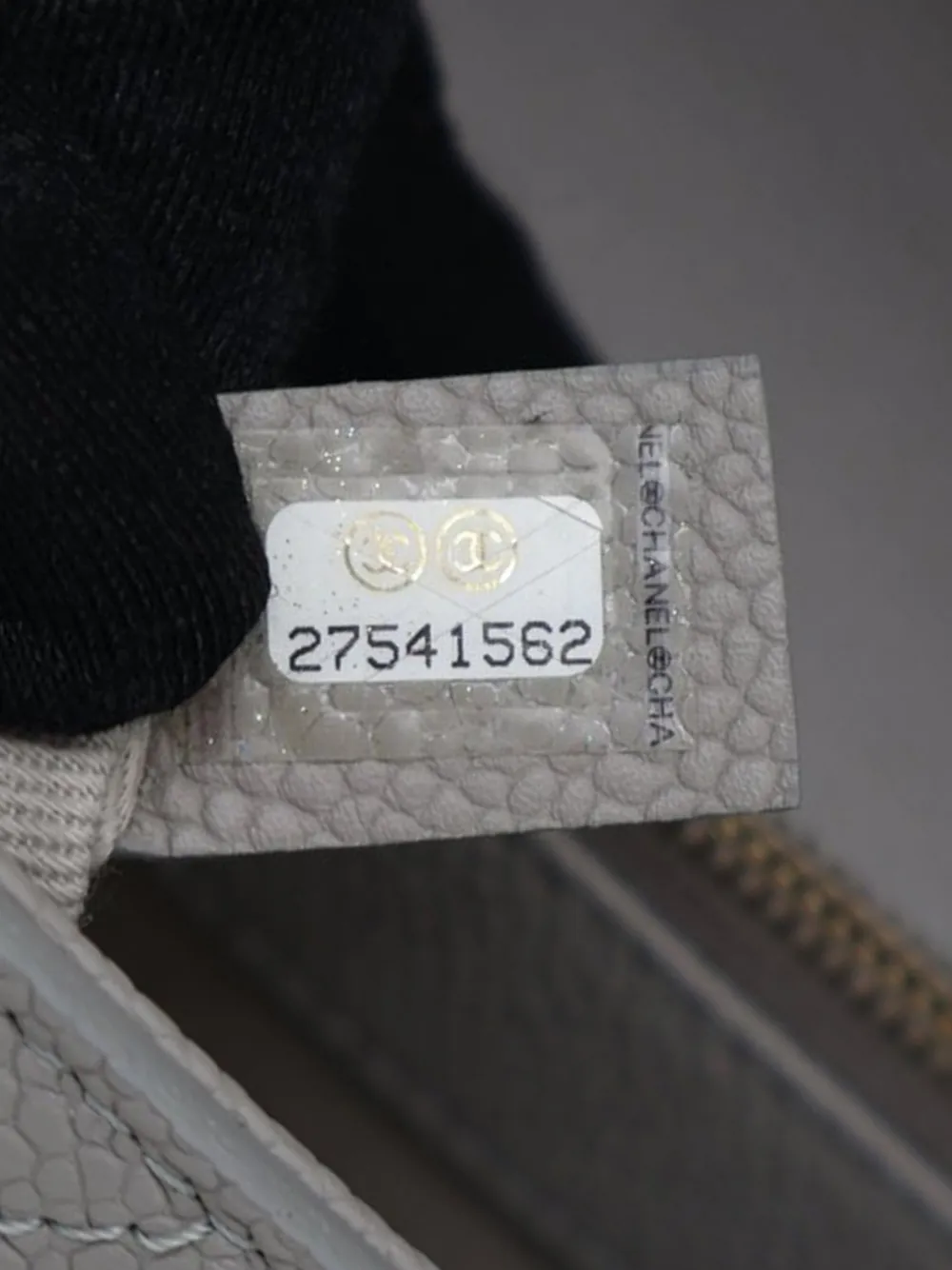 CHANEL Pre-owned 2019 Medium Stitched Caviar Chic Affinity Top Handle Bag Satchel In Gray