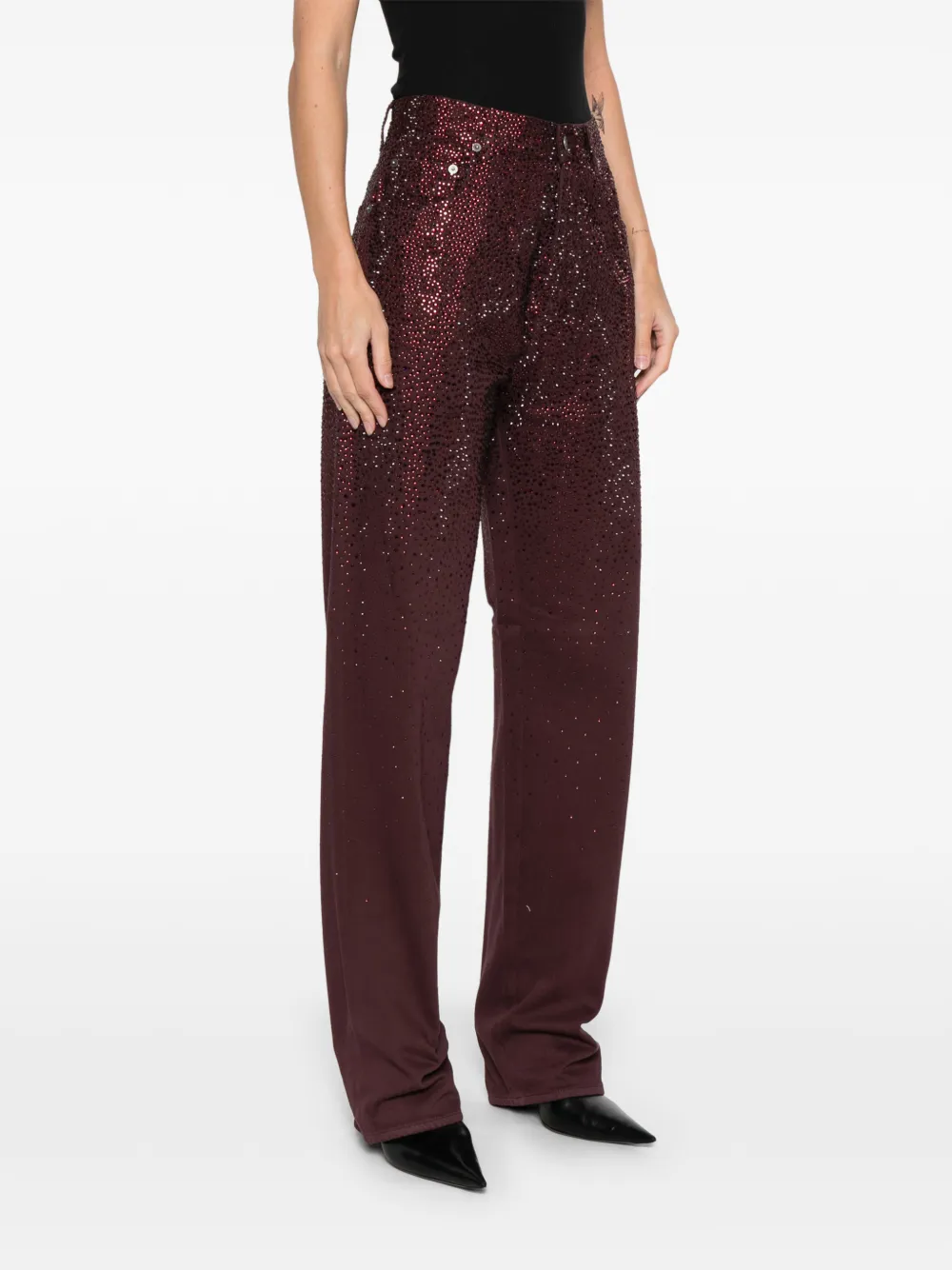Sequin-Embellished Jeans