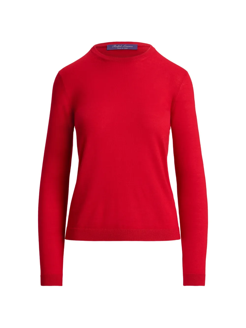 Ralph Lauren Collection Maglione girocollo a coste in cashmere - Rosso