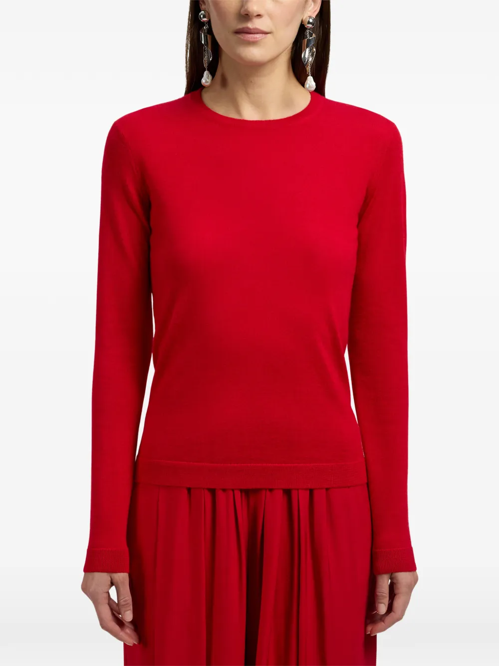 Ribbed Crew-Neck Cashmere Sweater