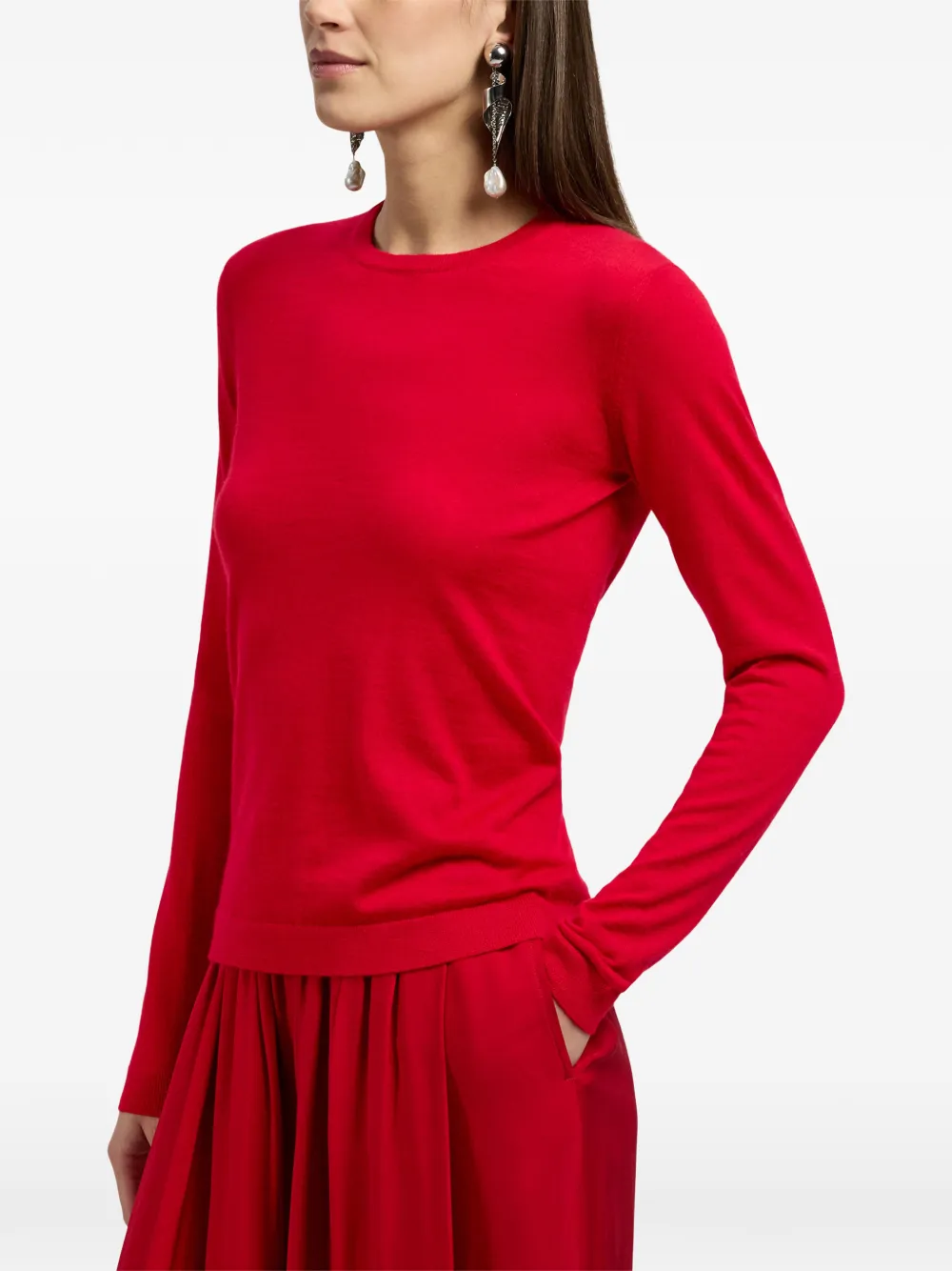 Ribbed Crew-Neck Cashmere Sweater