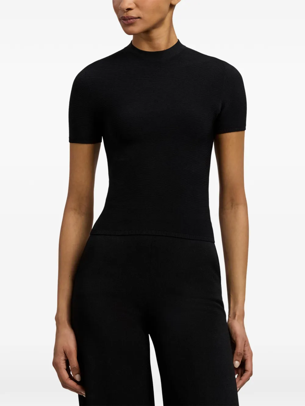 Ralph Lauren Collection Top in maglia a maniche corte - Nero