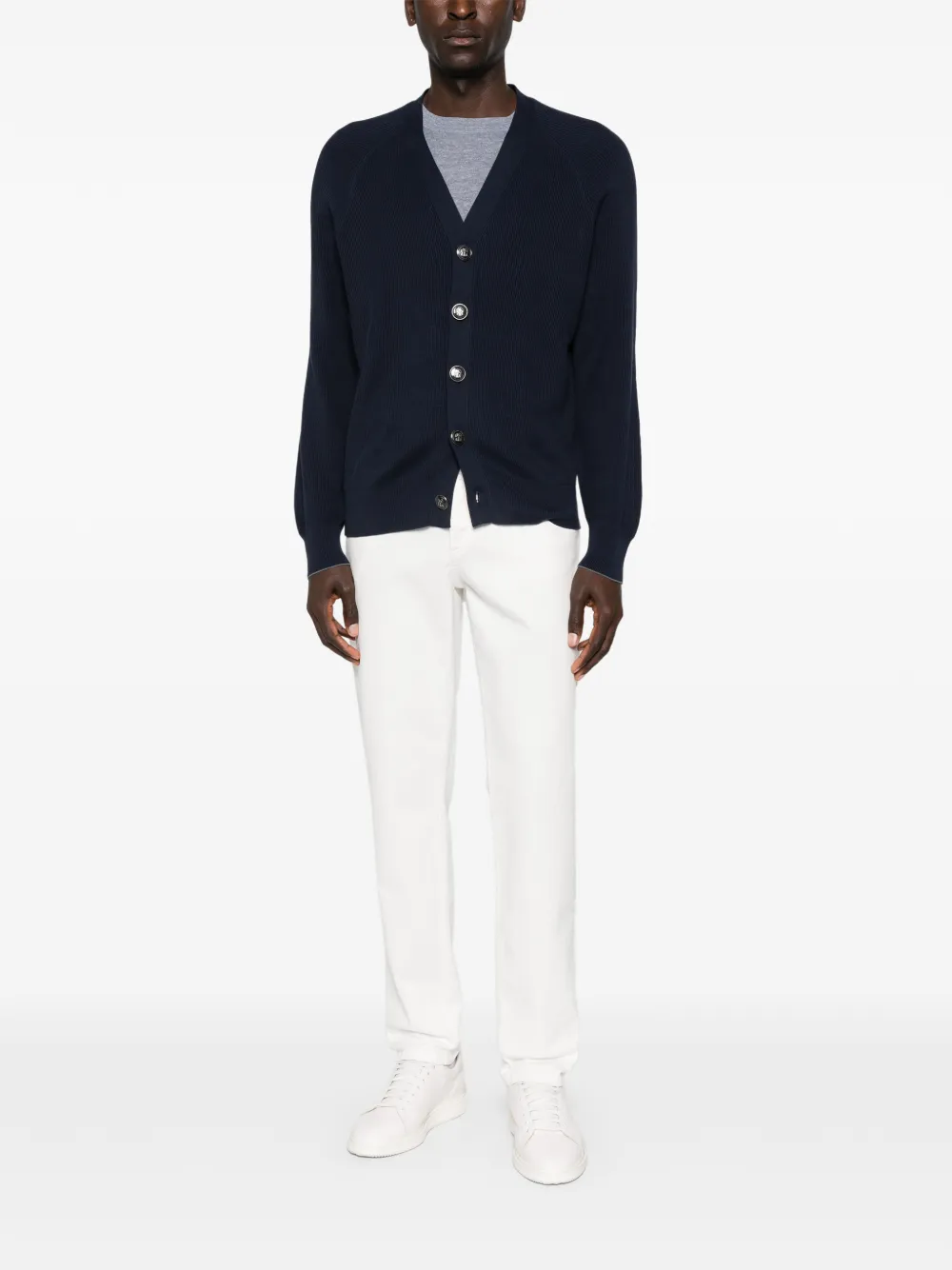Brunello Cucinelli ribbed button cardigan | Cardigans | Image 2