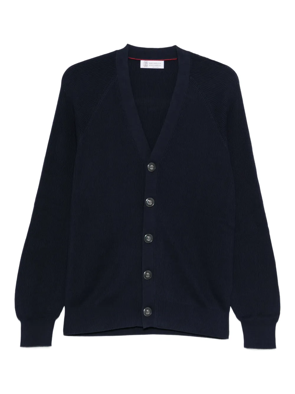 Brunello Cucinelli ribbed button cardigan | Blue | Image 1