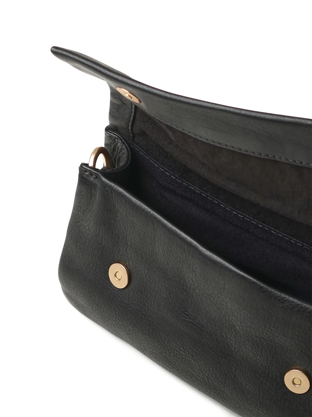 Biasia Leather Shoulder Bag In Black
