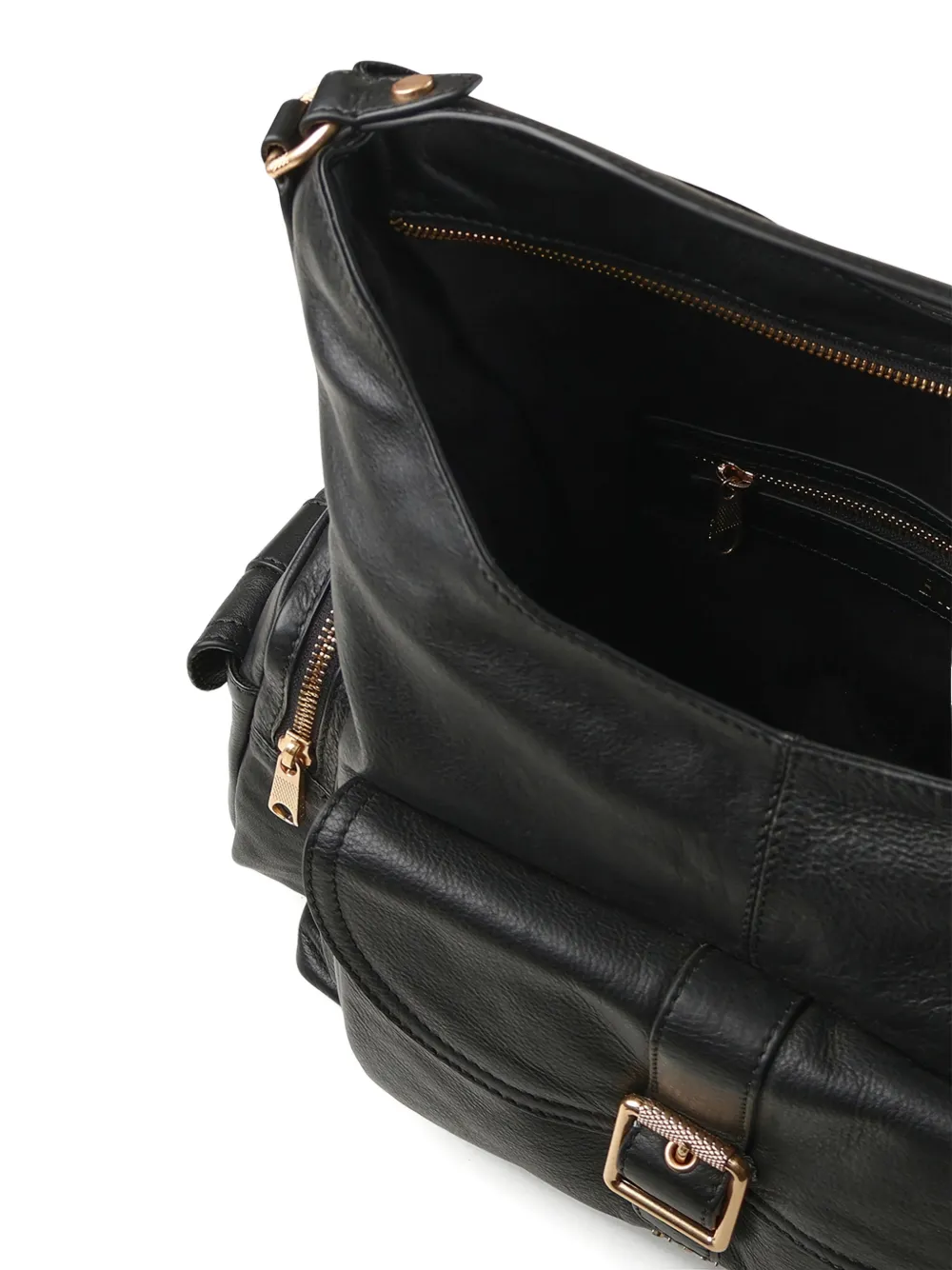 Biasia Buckle Front-pocket Shoulder Bag In Pattern