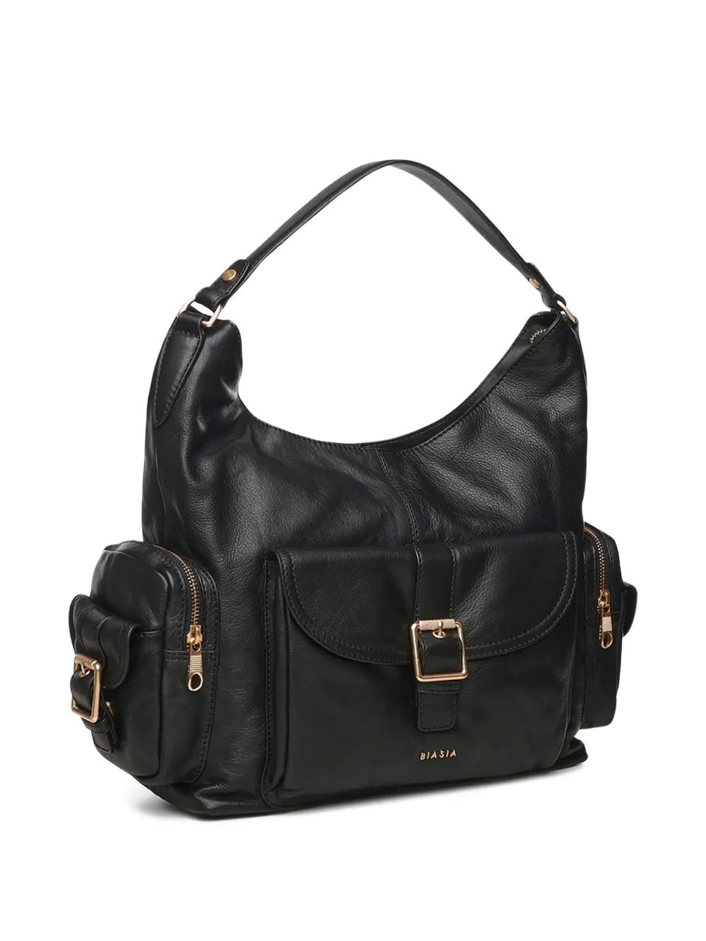 Biasia Buckle Front-pocket Shoulder Bag In Pattern