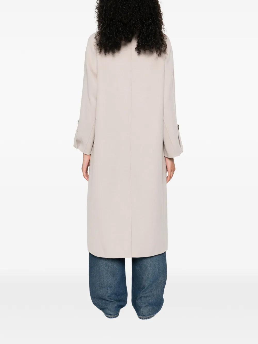'S Max Mara Jas met dubbele rij knopen Beige