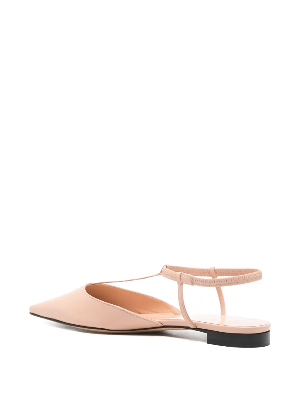 Eraldo Point-toe Flat Pumps In Pink