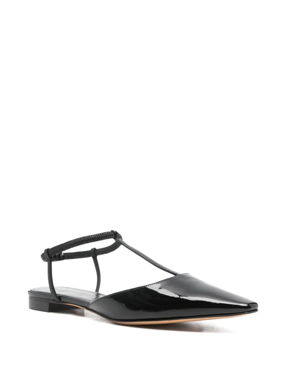 Eraldo Point-toe Flat Pumps In Black