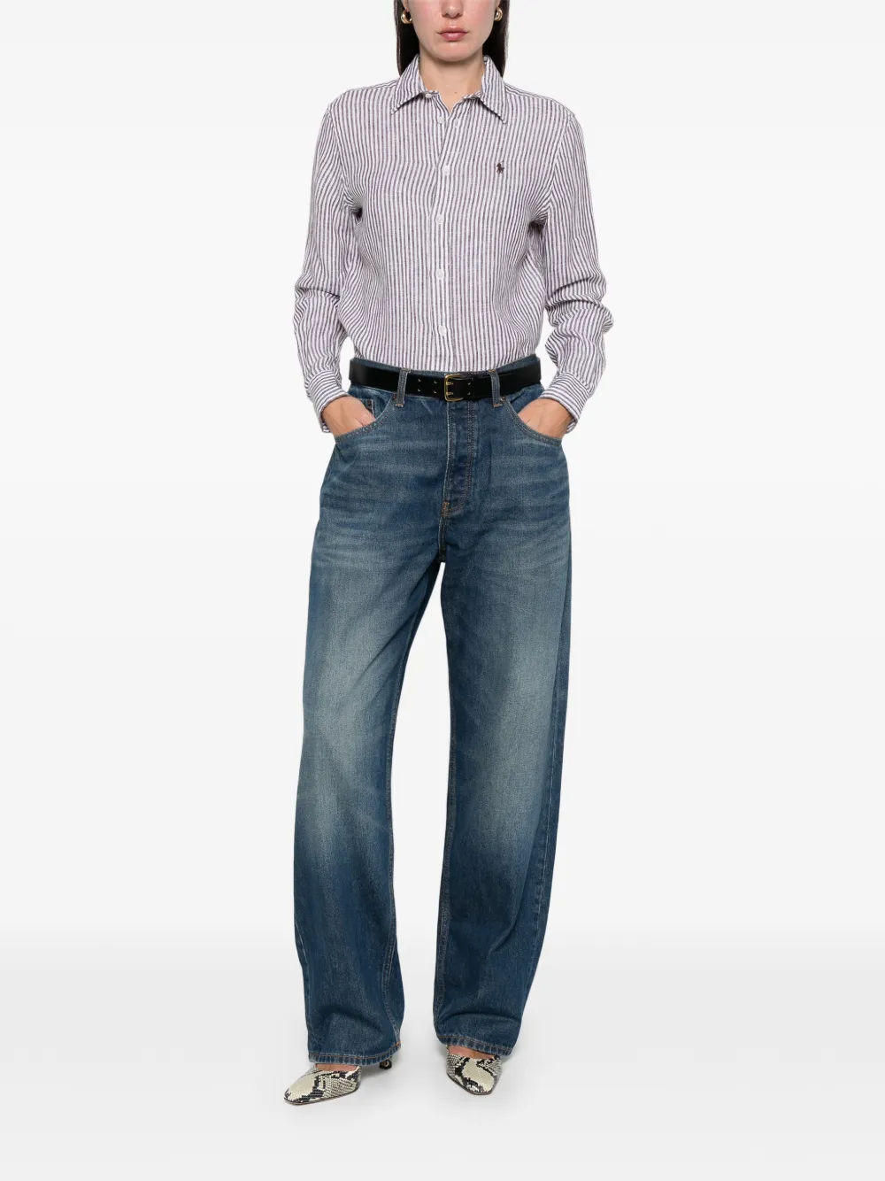 Polo Ralph Lauren striped logo top - Bruin