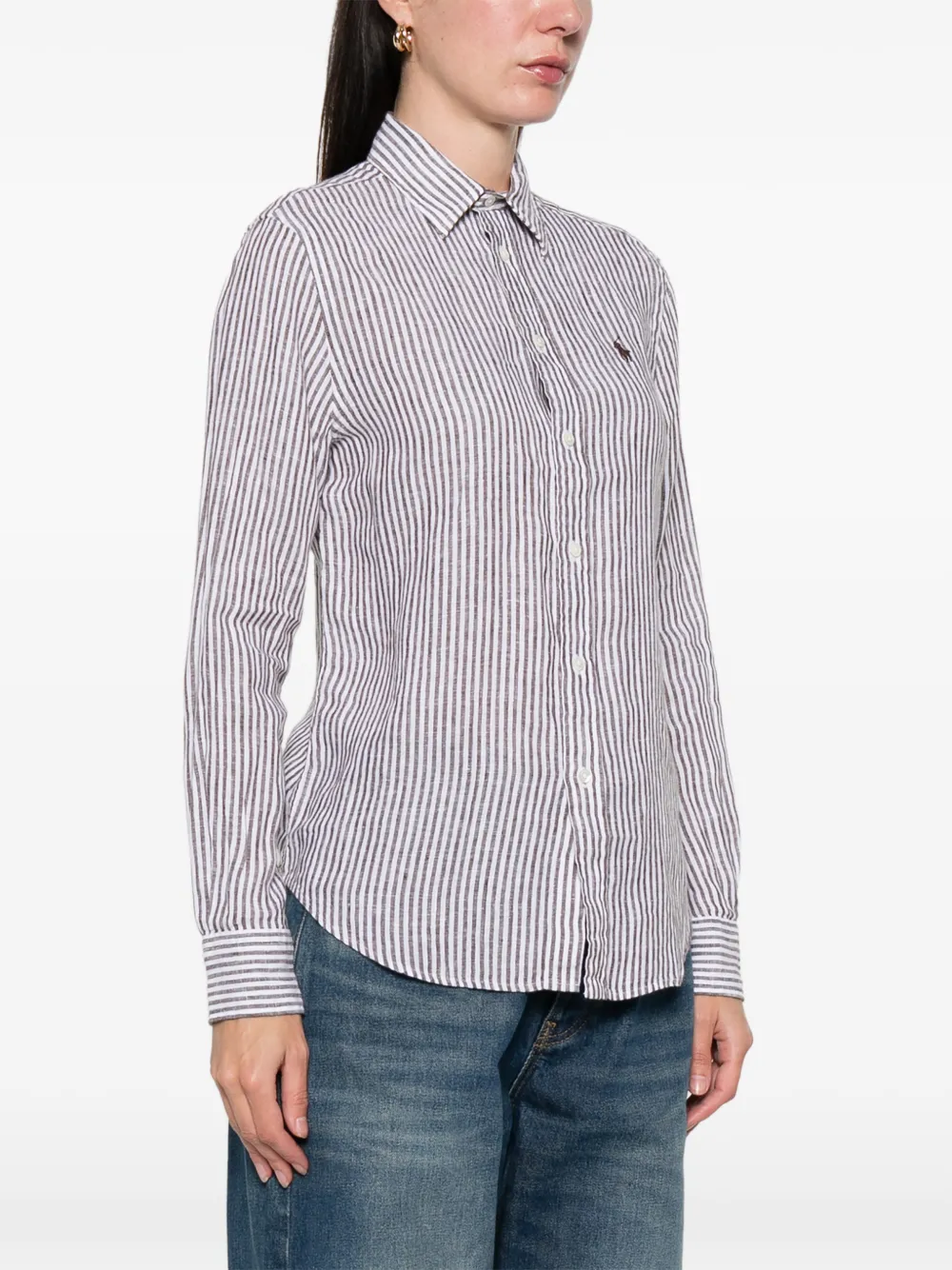 Polo Ralph Lauren Gestreepte top met logo Wit