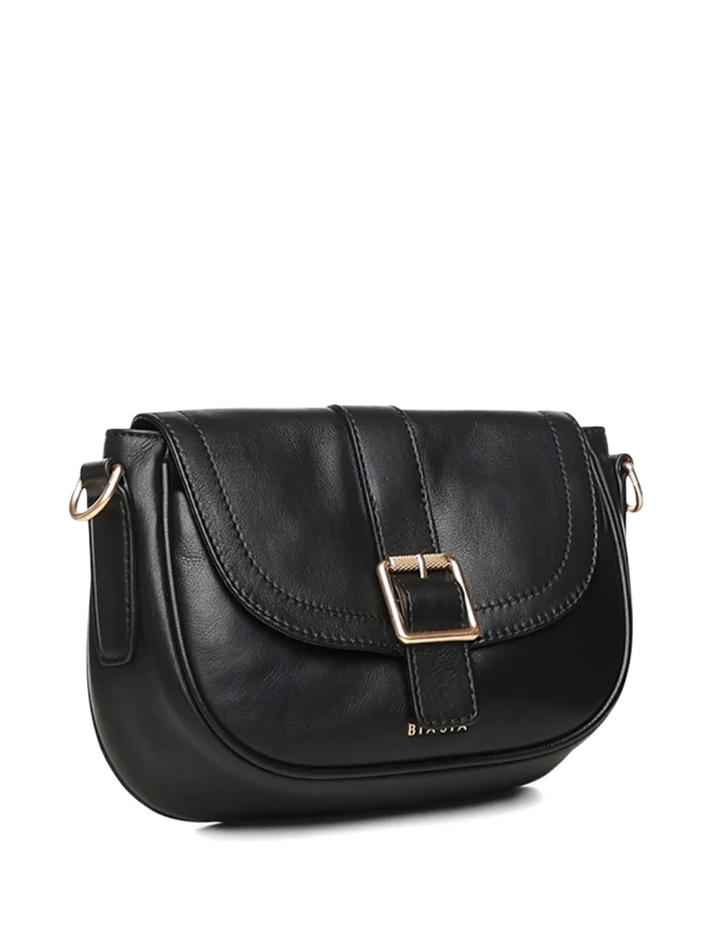 Biasia Buckle Strap Shoulder Bag In Black