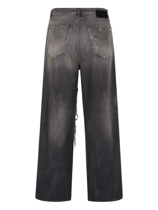 AMIRI Repaired ジーンズ | ブラック | FARFETCH JP