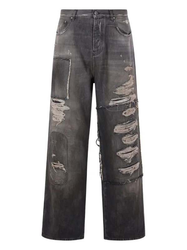 AMIRI Repaired ジーンズ | ブラック | FARFETCH JP