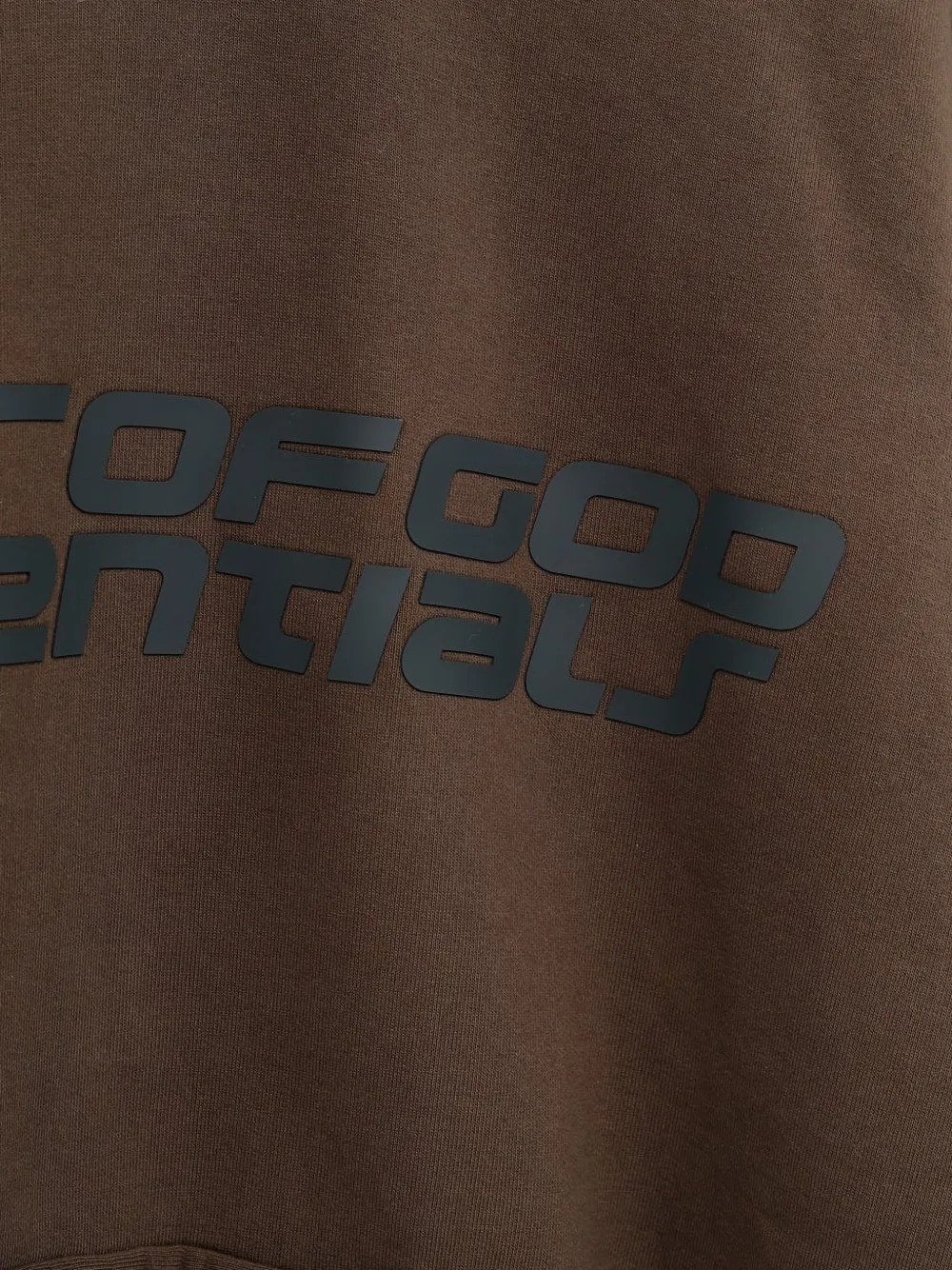 FEAR OF GOD ESSENTIALS 90s hoodie met logoprint Bruin