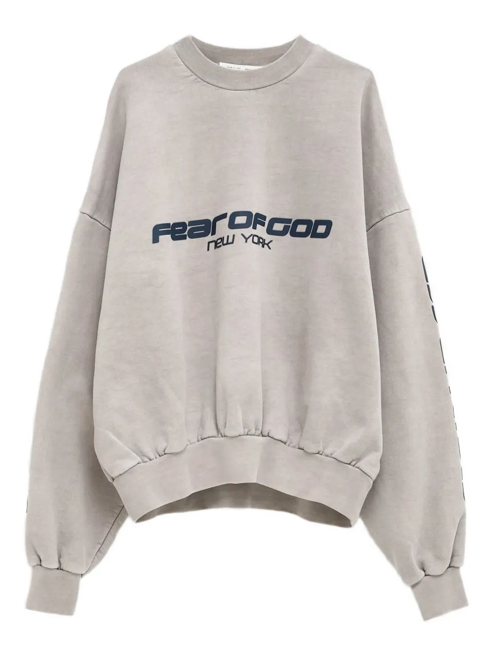 FEAR OF GOD ESSENTIALS long-sleeve logo-print sweatshirt - Grigio